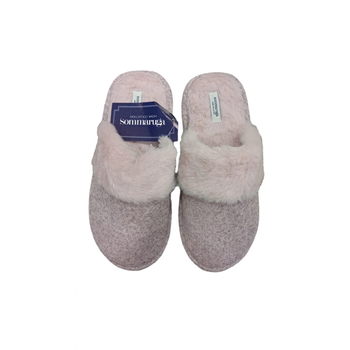 Pantofole donna Sommaruga antiscivolo con pelliccia