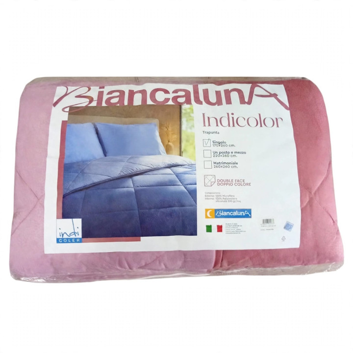 Trapunta invernale Biancaluna singola in microfibra anallergico double face