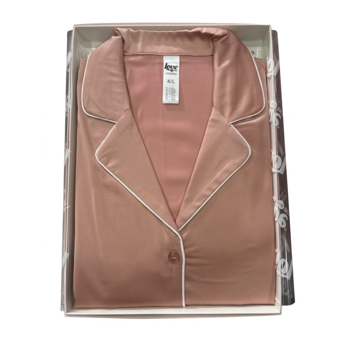 Pigiama Aperto in Stato Love and BRA - Linea SatinInLove