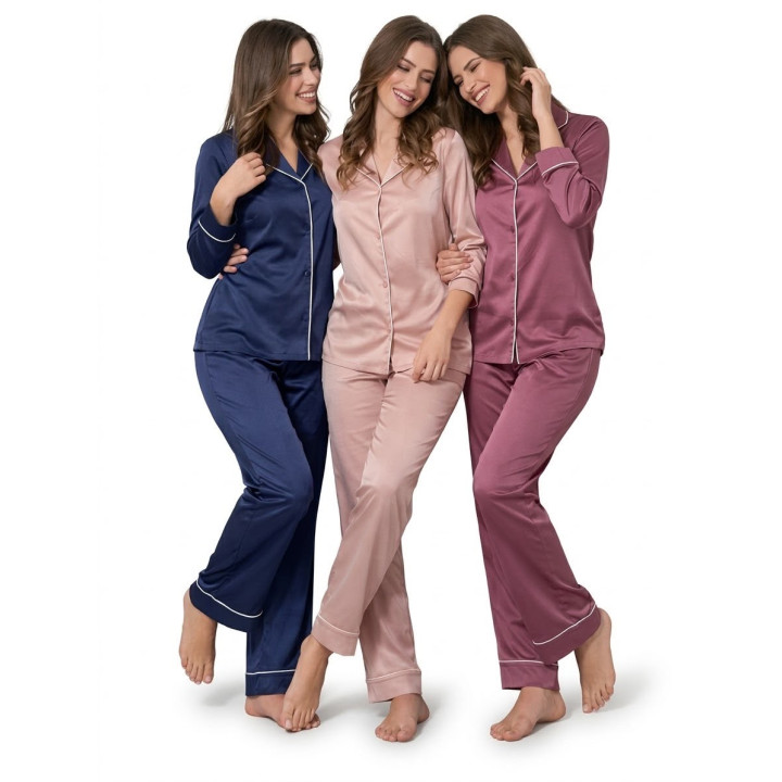 Pigiama Aperto in Stato Love and BRA - Linea SatinInLove