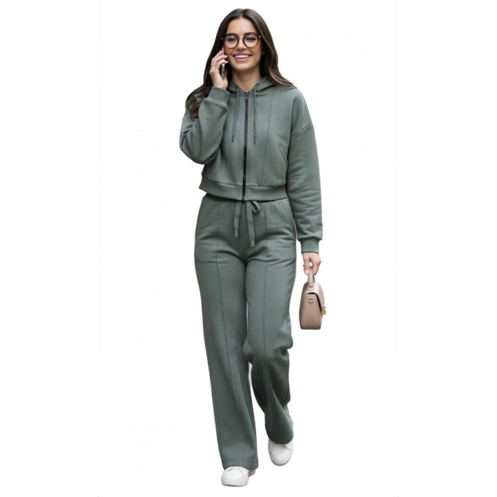 Tuta donna felpata  con zip e cappuccio