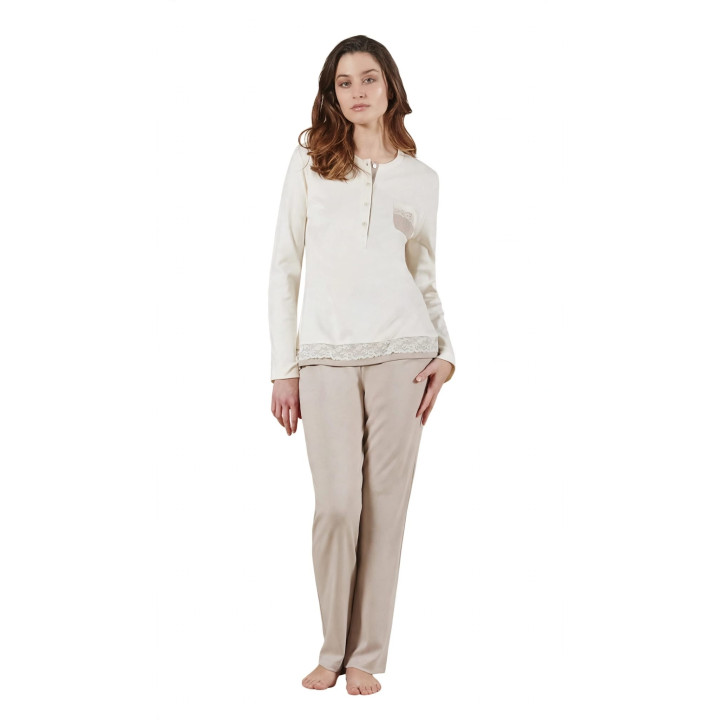 Pigiama Laura Biagiotti  serafino donna 100% cotone
