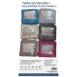 Plaid Diana twin-g misura 210x230 matrimoniale