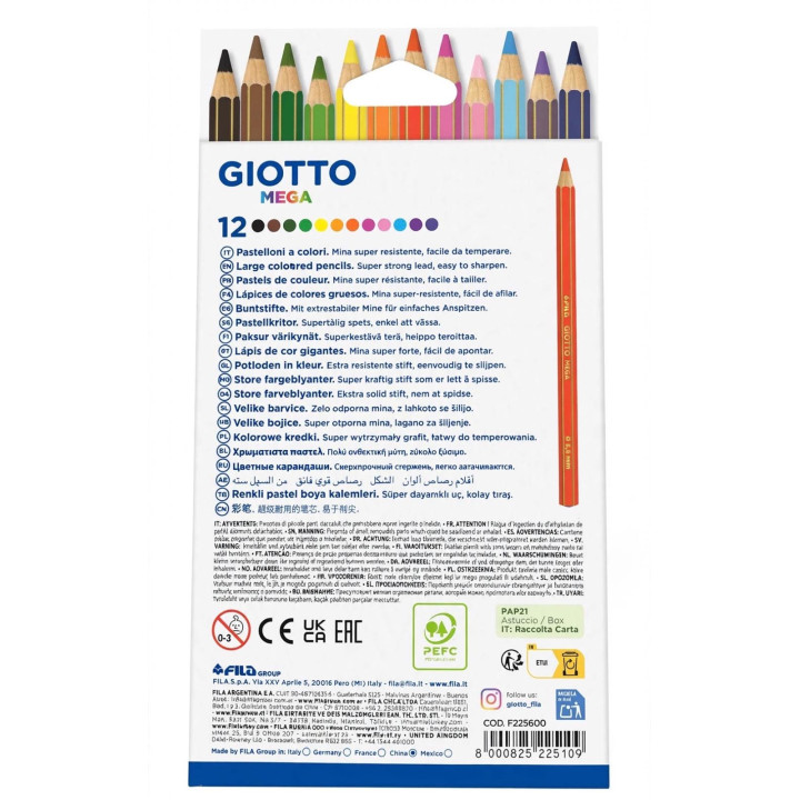 Pastelli Giotto MEGA PZ.12