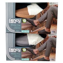 Pantofole uomo FANCY HOME con pelliccia interna